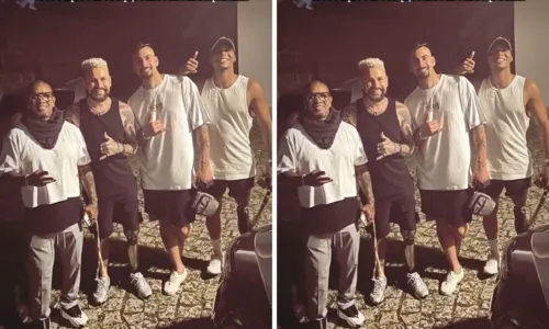 				 					Trio Rodriguinho, Nizam e Vinícius Rodrigues se encontra e abala a web 				 				