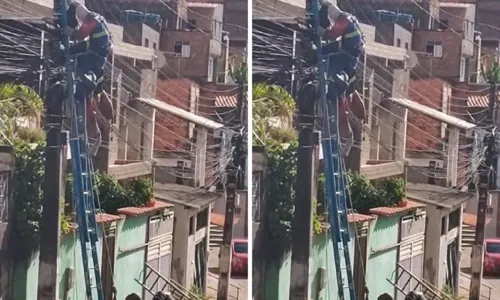 
				
					Vídeo: Eletricista é resgatado após sofrer choque elétrico em Salvador
				
				