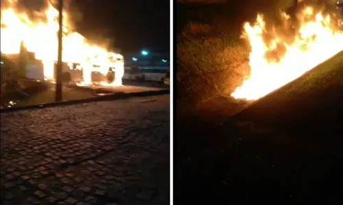  				 					Vídeo: ônibus pega fogo em garagem da Avenida Suburbana 				 				