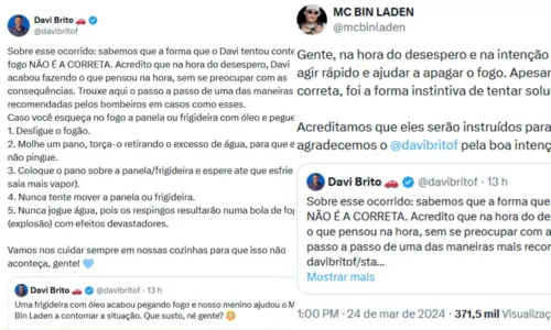 
				
					'BBB 24': frigideira pega fogo e Davi corre para apagar; VÍDEO
				
				