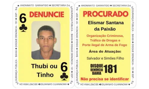 
				
					Baralho do Crime: veja novos criminosos considerados perigosos na BA
				
				