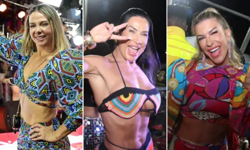 
				
					Carla, Scheila e Lore curtem Carnaval nos trios dos maridos
				
				