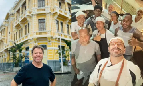 
				
					Chefs Claude Troisgrois e Lucas Corazza fazem passeio em Salvador
				
				