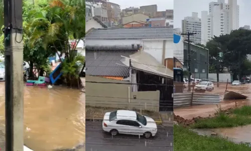 
				
					Chuva deixa ruas alagadas e causa desabamento em Salvador nesta quinta
				
				