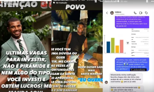 
				
					Davi recupera conta após ser hackeado e faz desabafo: 'Muito triste'
				
				