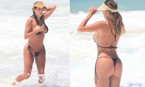 
				
					Deborah Secco ostenta corpão ao curtir praia no Rio; FOTOS
				
				