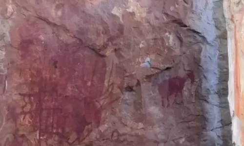 
				
					Desenho pré-histórico de lhama gigante é encontrado no oeste da Bahia
				
				