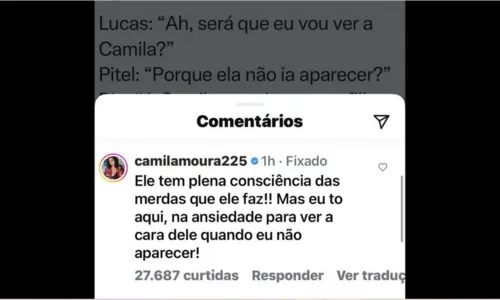 
				
					Ex de Lucas Henrique do BBB 24 diz que não vai enviar vídeo do Anjo
				
				