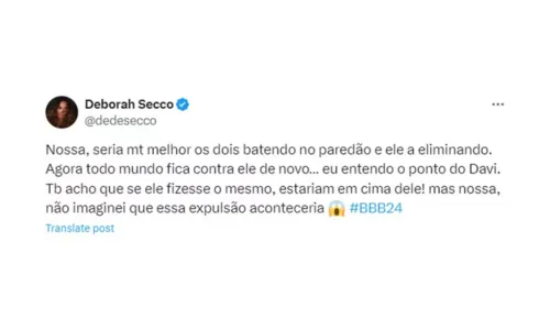 
				
					Famosos e ex-BBBs comentam expulsão de Wanessa do 'BBB 24'
				
				