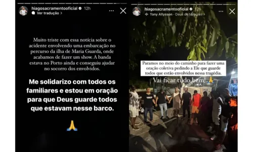 
				
					Hiago Danadinho e banda ajudaram vítimas de naufrágio em Madre de Deus
				
				