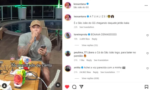 
				
					Léo Santana posta prévia de nova música com Anitta
				
				