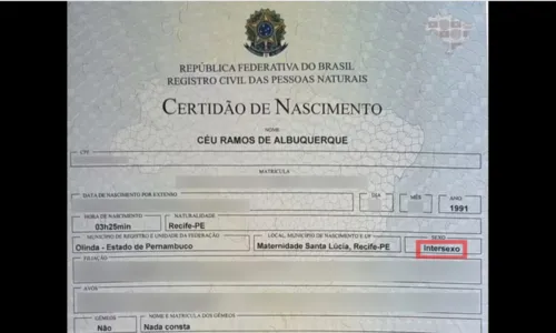 
				
					Nordestina consegue na Justiça termo 'intersexo' em documento
				
				