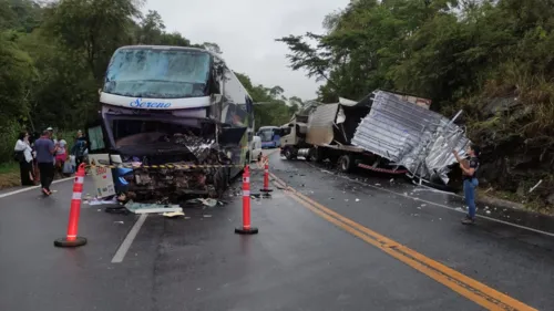 
				
					Ônibus com destino a Vitória da Conquista colide com carreta na BR-116
				
				