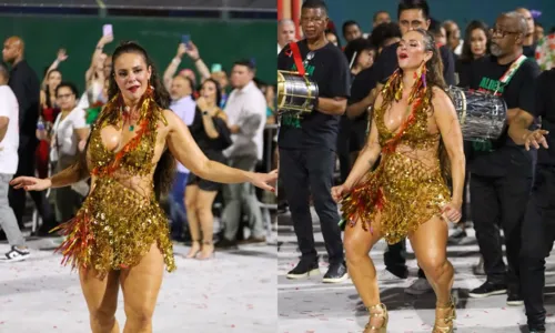 
				
					Paolla Oliveira exibe corpão fantasiada de 'fogo' para Grande Rio
				
				