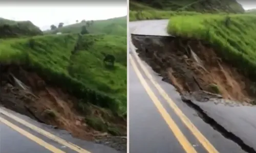 
				
					Parte da BA-130 cede entre cidades baianas após fortes chuvas
				
				