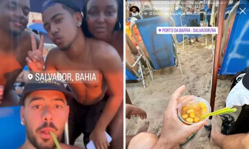 
				
					Pedro Sampaio curte sol na praia do Porto da Barra em Salvador
				
				