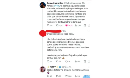 
				
					Pitty curte comentários contra Gaby Amarantos após fala sobre Beyoncé
				
				