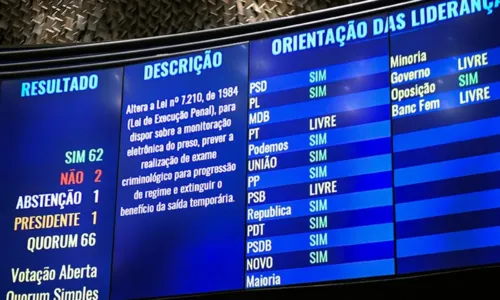 
				
					Senado aprova projeto de lei que restringe 'saidinhas' dos presos
				
				