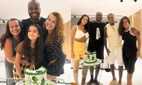 
				
					Thiaguinho celebra aniversário com Rodriguinho, Fê Souza e mais
				
				