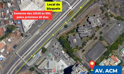 
				
					Trecho da Av. ACM será interditado provisoriamente; veja horários
				
				