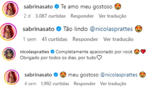 
				
					Esquentou! Veja momentos picantes de Sabrina Sato com Nicolas Prattes
				
				