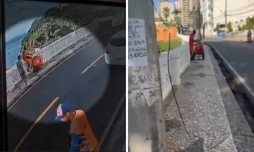 
				
					Vídeo: homem é atingido por fiação na Barra e leva 40 pontos no rosto
				
				