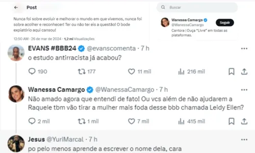 
				
					Wanessa manda indireta após briga no 'BBB 24': 'Bode expiatório'
				
				