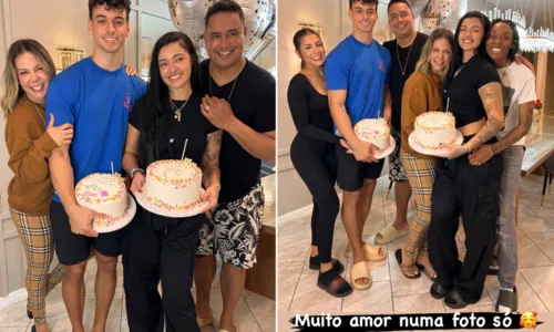 
				
					Xanddy e Carla Perez posam com os filhos e as noras: 'Muito amor'
				
				