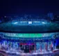 
                  Arena Fonte Nova ganha iluminação azul em homenagem a Roberto Carlos