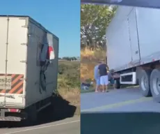 Acidente entre carretas bloqueia a BR-116 no sentido Salvador