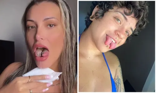 
				
					Baiana com 'língua de cobra' rebate Andressa Urach: 'Nenhuma melhora'
				
				