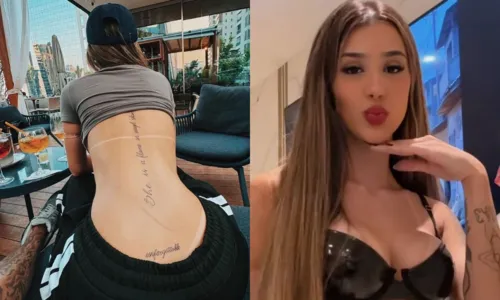 
				
					Bia Miranda ignora briga entre ex e posta tatuagem íntima
				
				