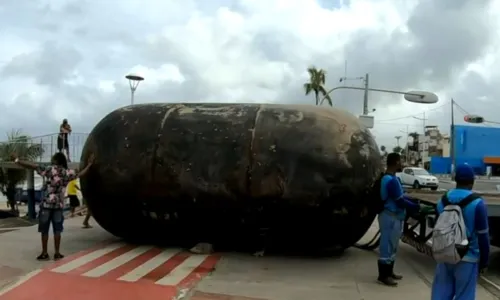 
				
					Boia gigante chama atenção de banhistas na praia de Itapuã
				
				