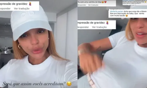 
				
					Brunna Gonçalves esmurra barriga para provar que não está grávida
				
				