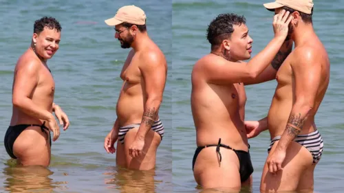 
				
					De biquíni, Gloria Groove beija namorado em praia da Bahia; veja fotos
				
				