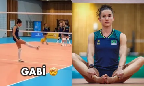 
				
					Vôlei: Gabi Guimarães acerta lance inacreditável em treino; assista
				
				