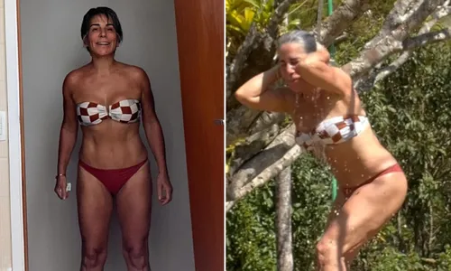 
				
					Gloria Pires impressiona com barriga negativa aos 61 anos: 'Brilhando'
				
				