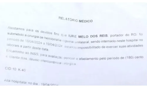 
				
					Homem sofre queimaduras graves durante cirurgia de hérnia na Bahia
				
				