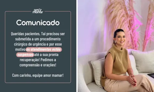 
				
					Influenciadora Tainá Medeiros morre aos 34 anos
				
				