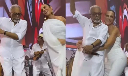 
				
					Ivete Sangalo se derrete por Gilberto Gil e o chama de 'rei'
				
				