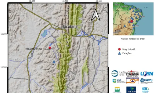 
				
					Jacobina tem 2º tremor de terra em menos de 15 dias
				
				