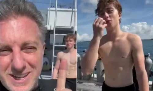 
				
					Luciano Huck e filho chocam web ao nadar com tubarões; veja vídeo
				
				