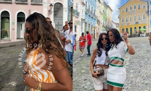 
				
					Ludmilla turista pelas ruas de Salvador na véspera do 'Numanice'
				
				