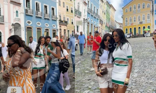 
				
					Ludmilla turista pelas ruas de Salvador na véspera do 'Numanice'
				
				