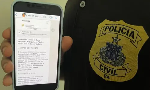 
				
					Polícia Civil da Bahia passa a enviar intimações via WhatsApp; entenda
				
				