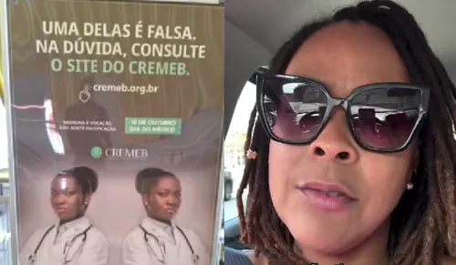 
				
					Professora denuncia racismo em campanha do Cremeb na Bahia
				
				