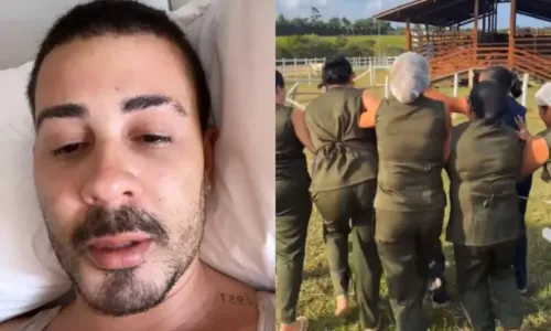 
				
					Tony Salles se declara a Carlinhos Maia no Rancho: 'Merece respeito'
				
				