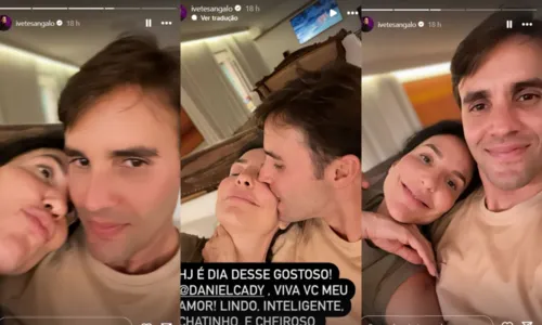 
				
					Ivete Sangalo mostra foto rara e se declara ao marido: 'Gostoso'
				
				