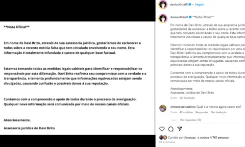 
				
					Gloria Perez ‘debocha’ de medida protetiva de ex contra Davi Brito
				
				