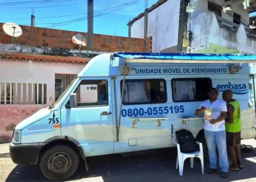 
				
					Unidade móvel da Embasa atenderá clientes no Bairro da Paz; saiba mais
				
				